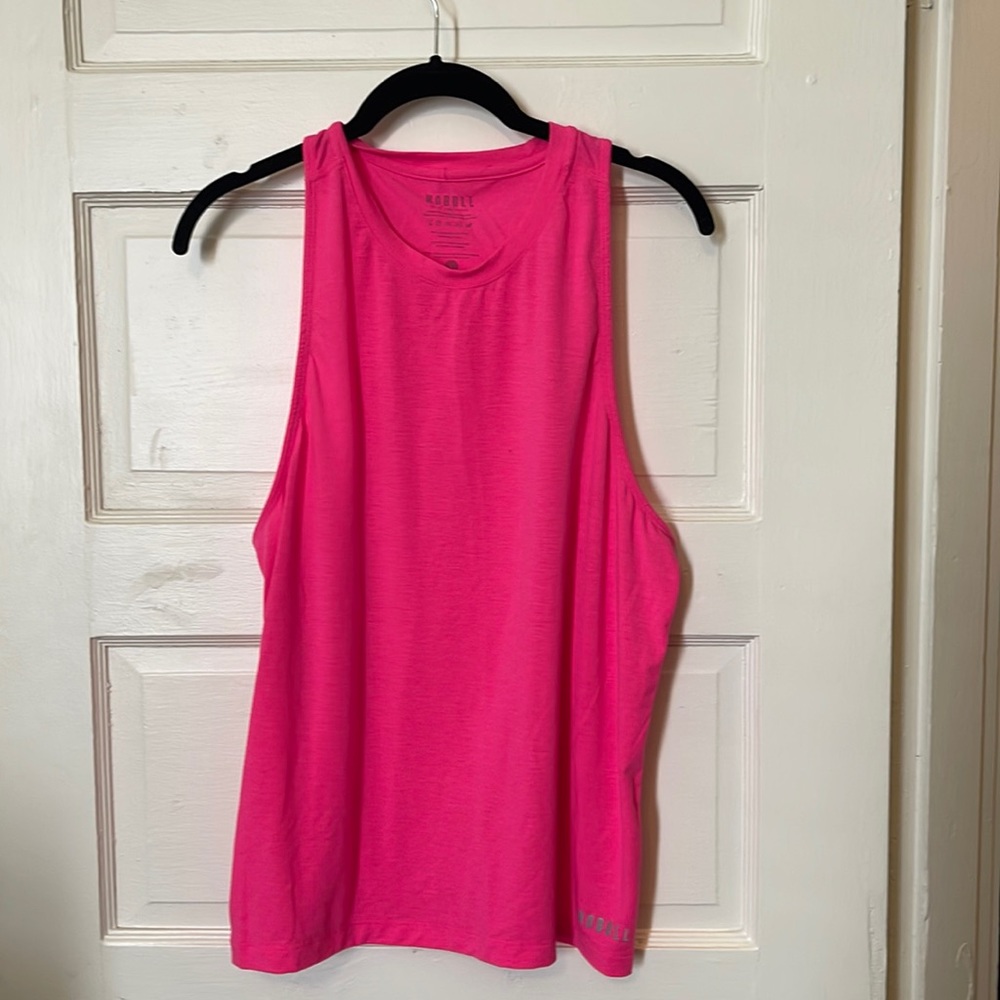 Size L hot pink neon pink No Bull athletic muscle tank top